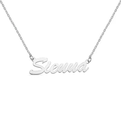 Sterling Silver Sienna Style Name Necklace