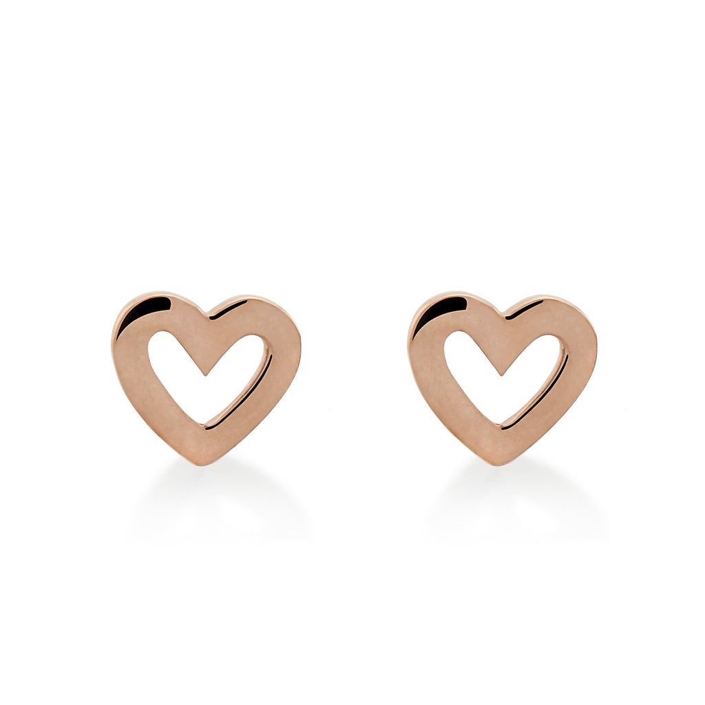 LOVE WISHING STUDS - ROSE GOLD VERMEIL
