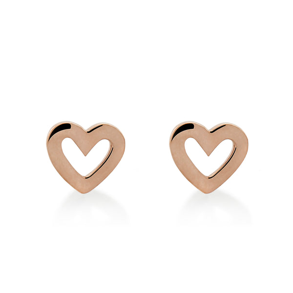 LOVE WISHING STUDS - ROSE GOLD VERMEIL