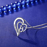 Love Heart Pendant Necklace for Mom and Daughter