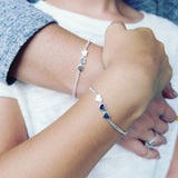 MOTHER AND DAUGHTER MATCHING BRACELETS - MINI & ME THREE HEARTS - SET OF 2 MATCHING BRACELETS WITH 3 HEART DETAIL