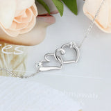 Adjustable Intertwined Heart Bracelet for Women