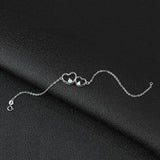 White Opal Bracelets for Women Double Heart Bracelets